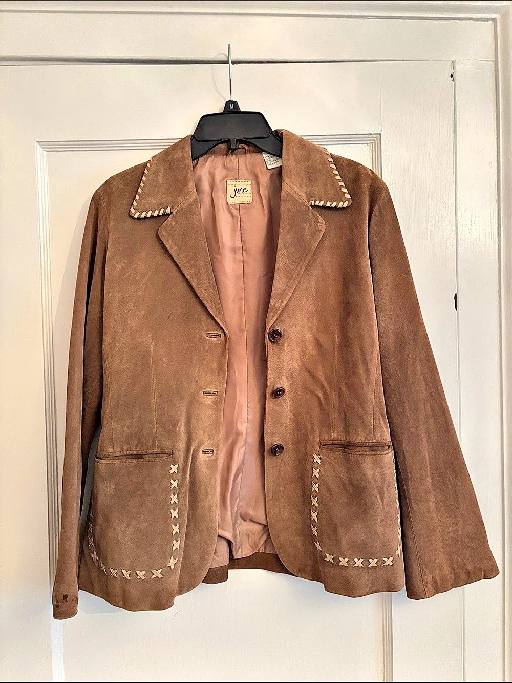 june Leather Jacket in Brown
